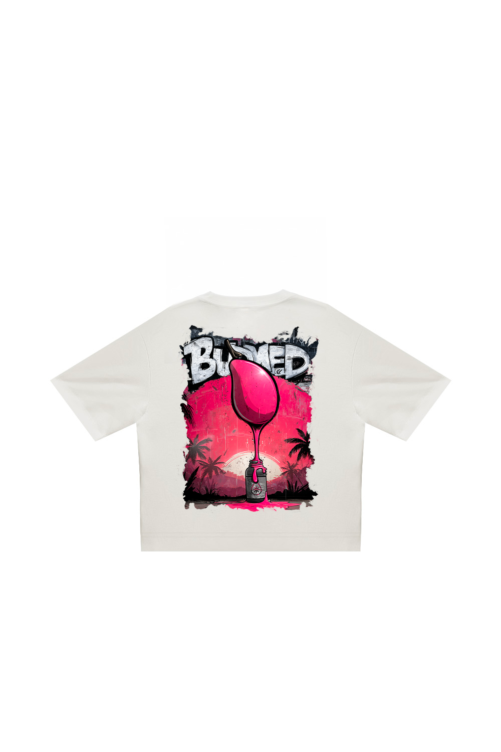 CAMISETA F OVERSIZED - Manga Rosa